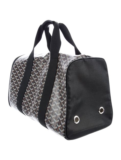 GOYARD Goyardine Voltigeur MM Pet Carrier Black.